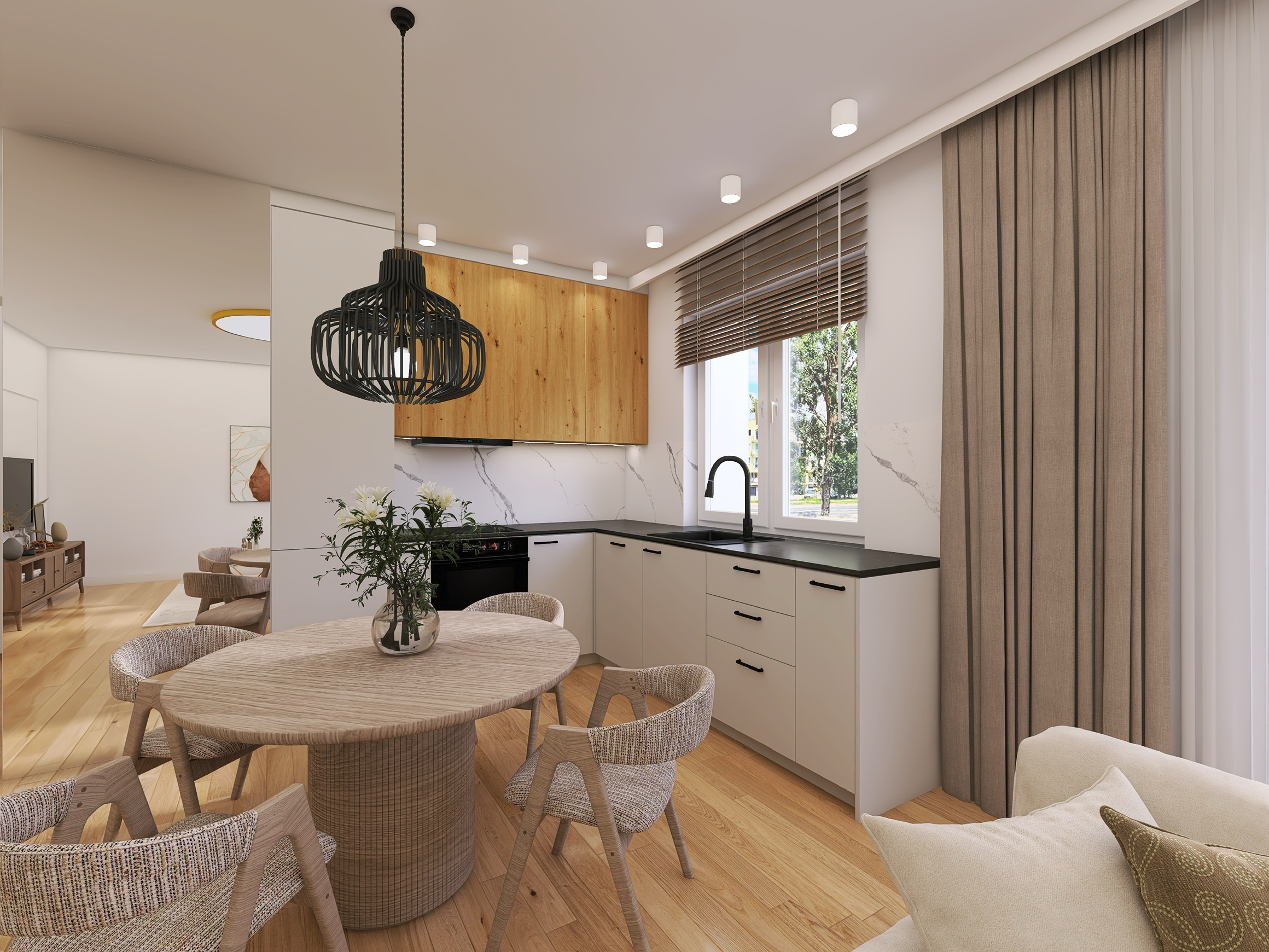 Projekt nowoczesnej kuchni 3D